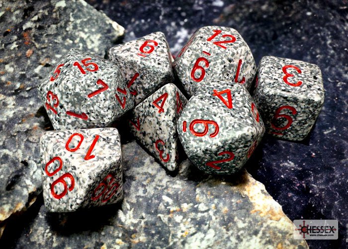 Chessex - Speckled Polyhedral 7 Dice Set - Granite
